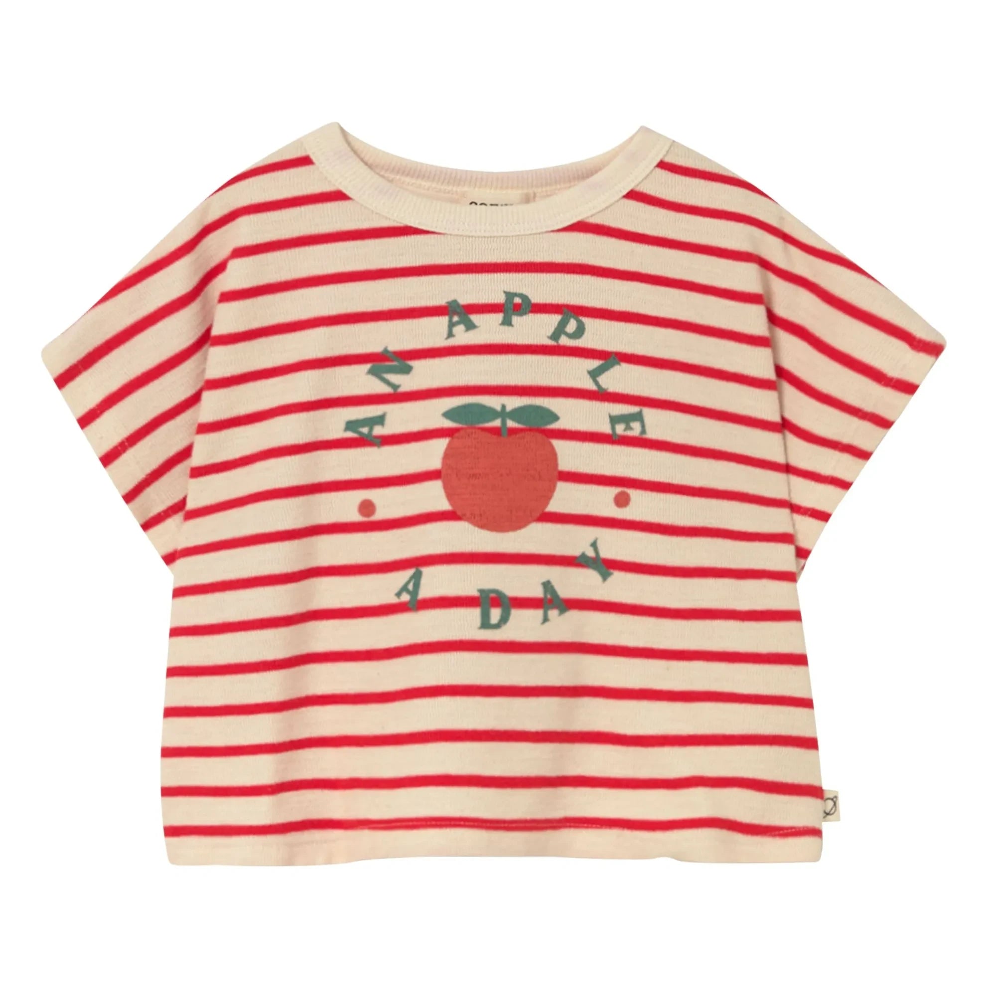 Cozmo - Selva Gestreiftes T-Shirt aus Bio-Baumwolle | Rot