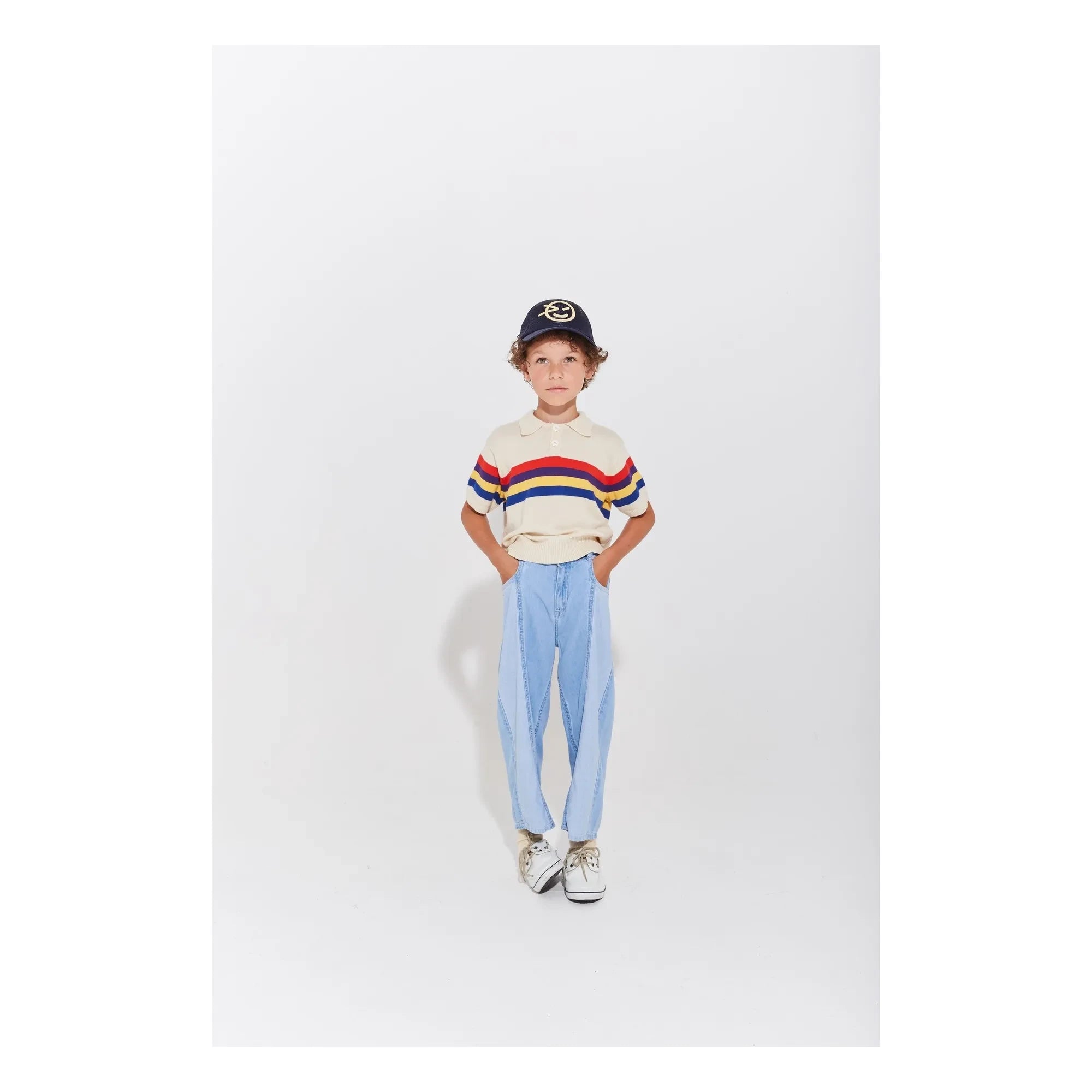 Wynken - Gestreiftes Poloshirt aus Bio-Baumwolle | Ecru
