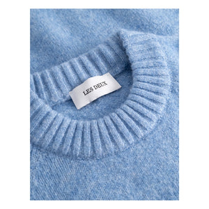 Les Deux - Gilbert Rundhals-Strickpullover | Blau
