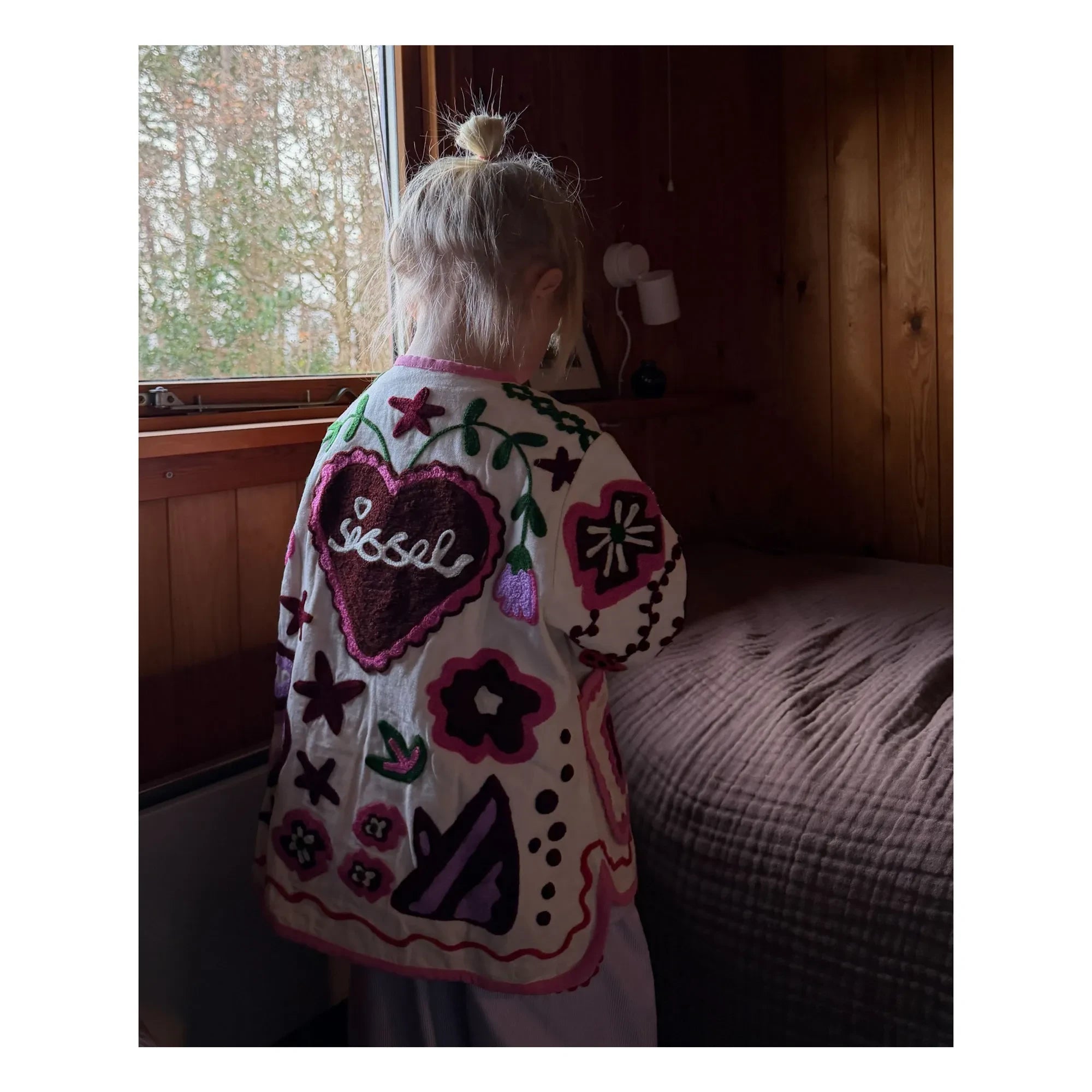 SISSEL EDELBO - Maggie Bestickte Jacke - Kinderkollektion | Ecru