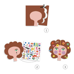 Djeco - Friseur-Sticker-Set