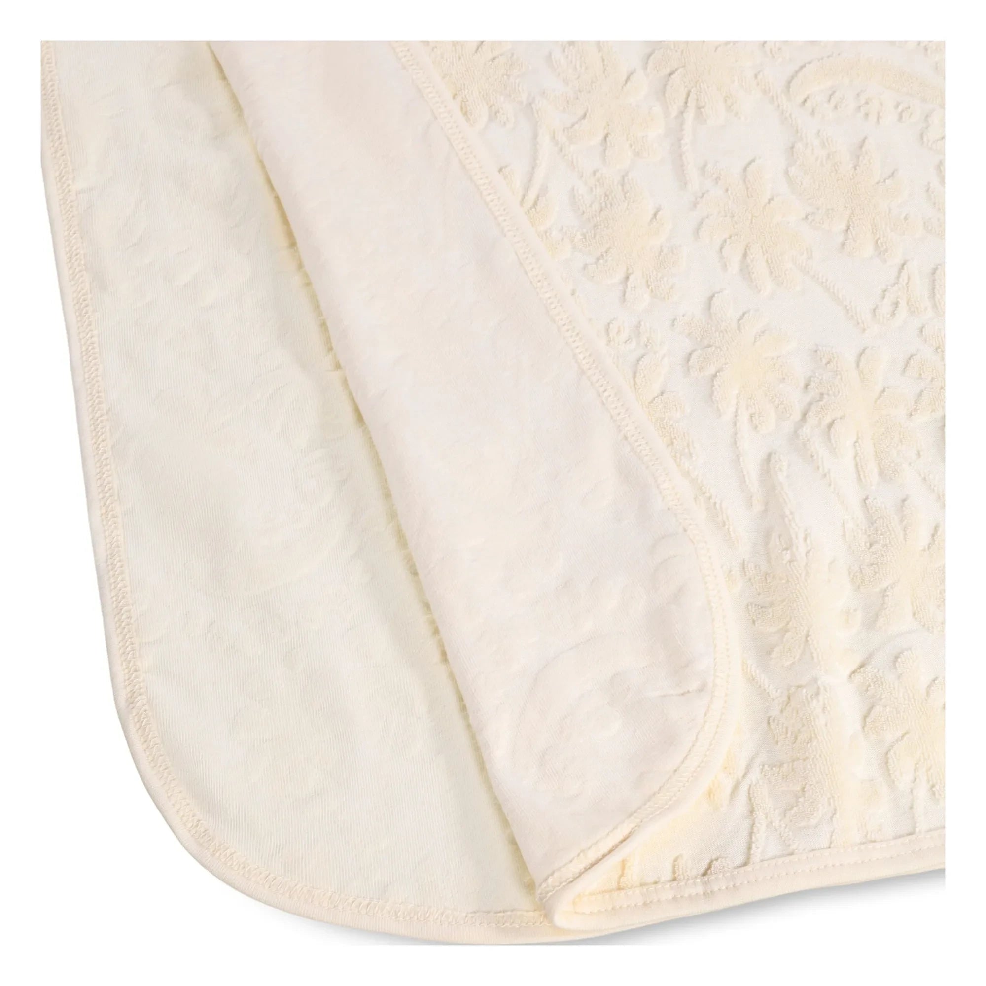 Molo - Poncho de Bain Beach Cover Up Strukturierte Palmen | Cremeweiß