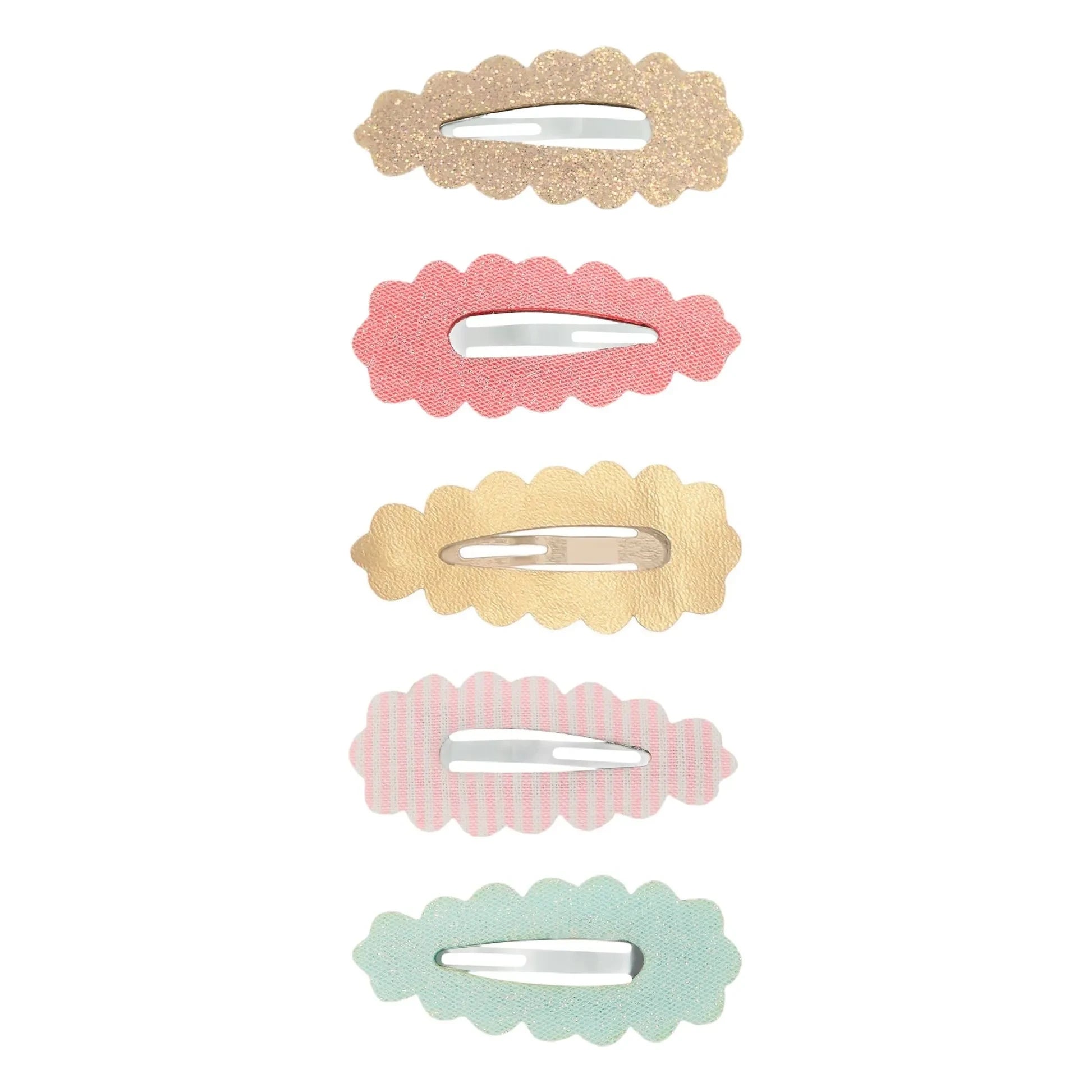 Mimi & Lula - 5er Festoon Mini-Haarspangen-Set | Rosa