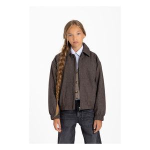 Finger in the nose - Sage Houndstooth Yün Ceket | Kahverengi