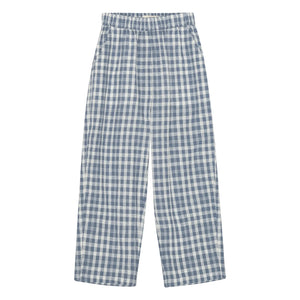 brunobruno nation - Dora Hose aus karierter Bio-Baumwolle | Blau