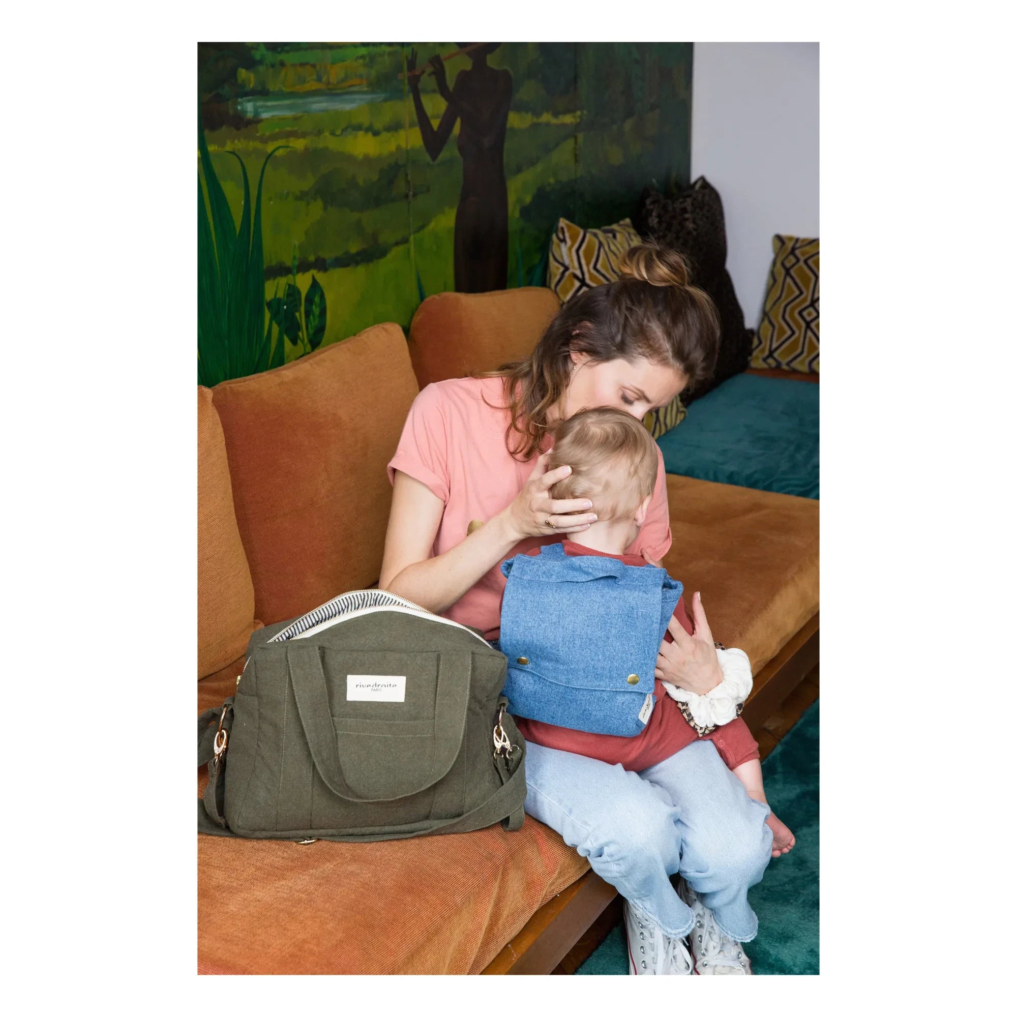 rivedroite - Wickeltasche Mini Darcy aus recycelter Baumwolle | Khaki