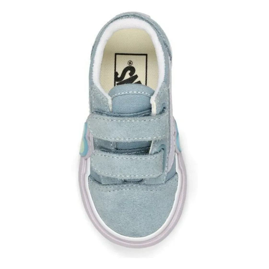 Vans – Scratch Sneakers Old Skool V Heart | Grau blau