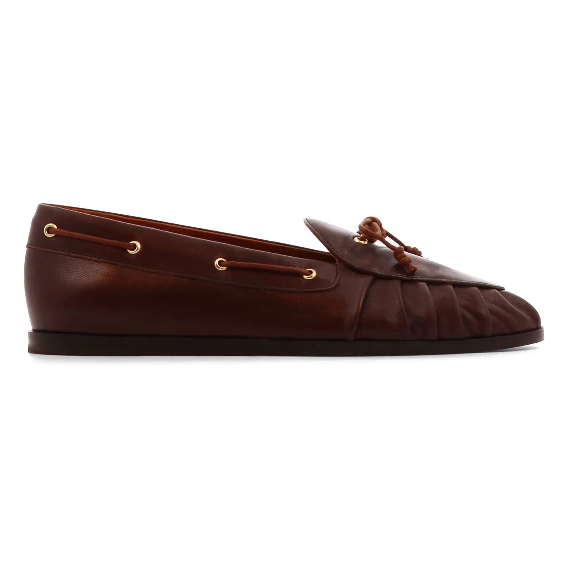 Socque Paris - Como Leder Pantoffel | Schokolade