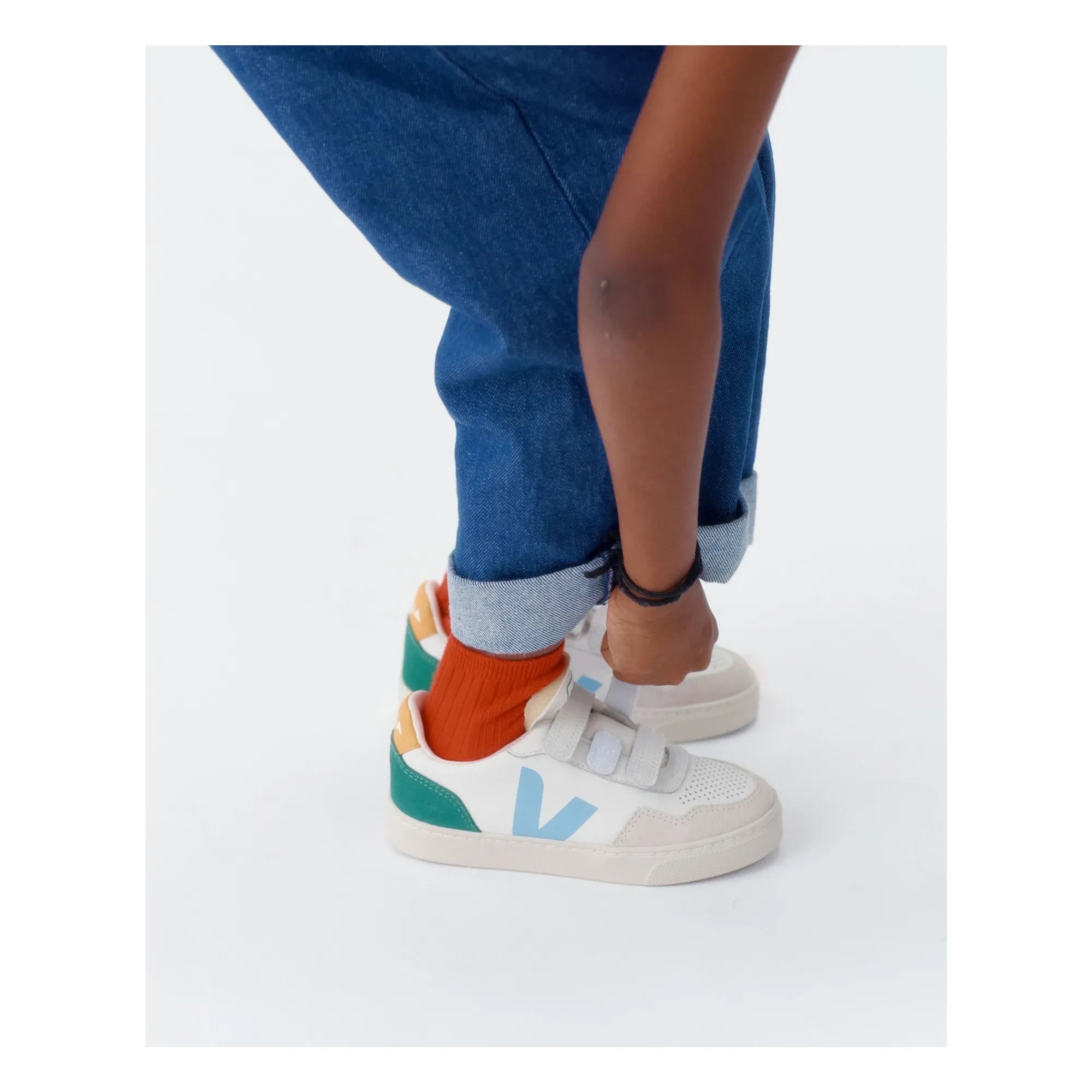 Veja - Scratch Sneakers Small V-90 Leder O.T. | Grün