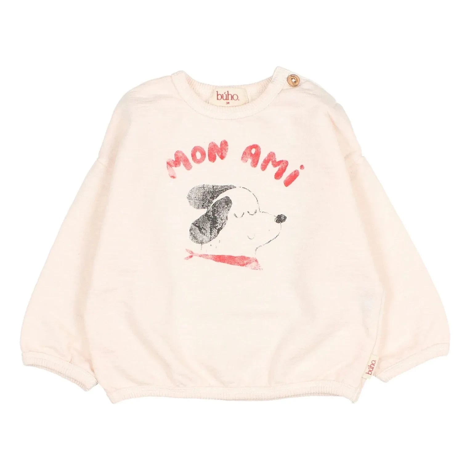 Búho - Mon Ami Sweatshirt Bio-Baumwollfleece | Lychee Rosa