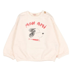 Búho - Mon Ami Sweatshirt Bio-Baumwollfleece | Lychee Rosa