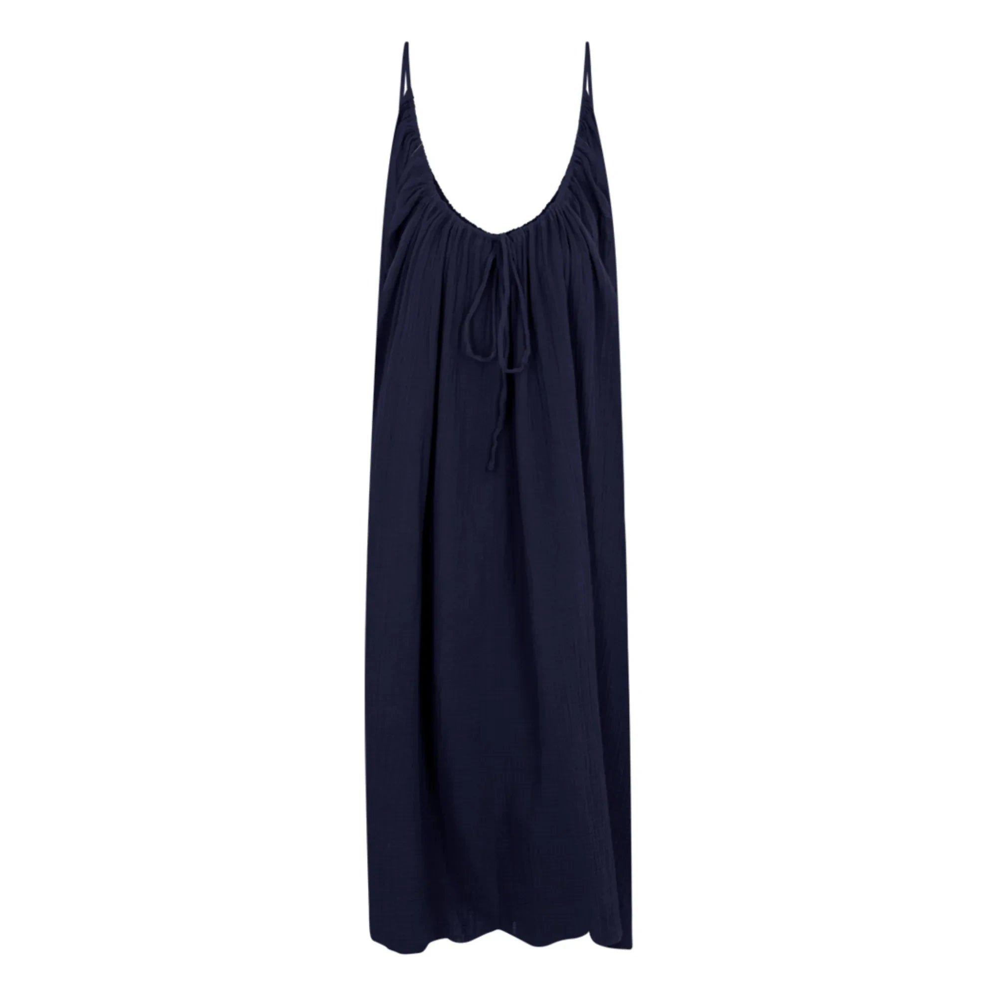 Anja Paris - Baumwollgaze-Kleid | Marineblau