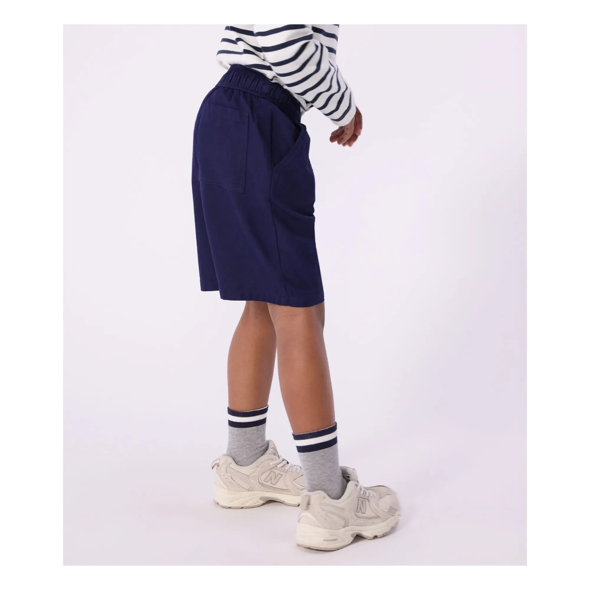 Petit Bateau – Bermuda-Shorts aus Bio-Baumwoll-Twill | Marineblau