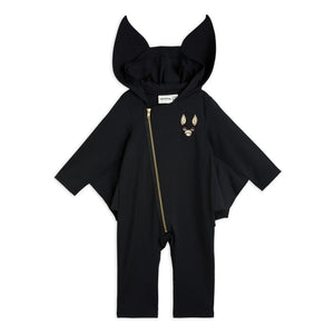 Mini Rodini - Organik pamuklu Bat suit | Siyah