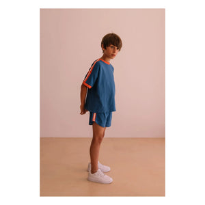 We Are Kids - Taylor Kontrast Bio-Baumwolle T-Shirt | Blau