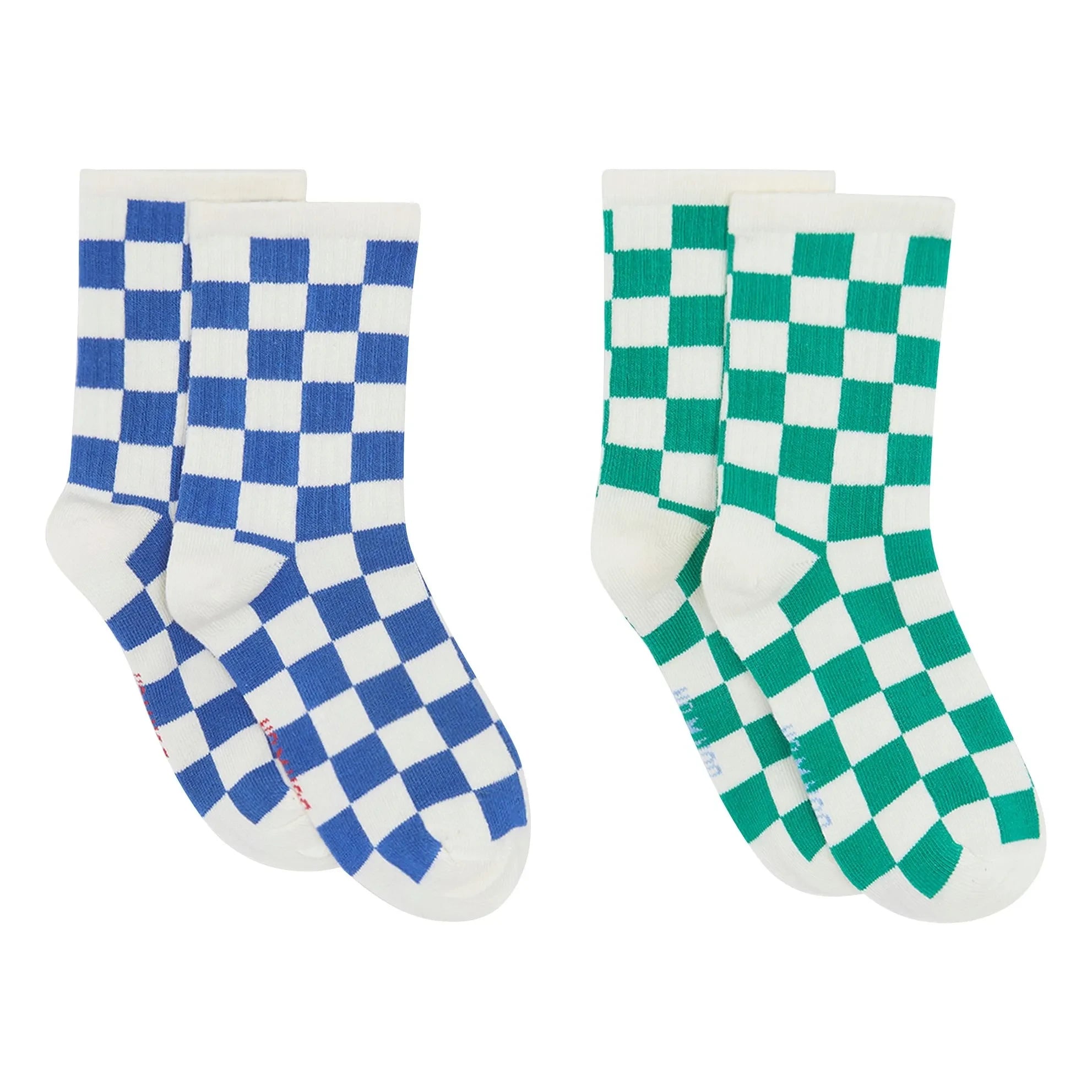Bonton - Damier Socken | Königsblau