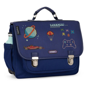 Caramel & Cie - Pixel Art Tasche | Marineblau