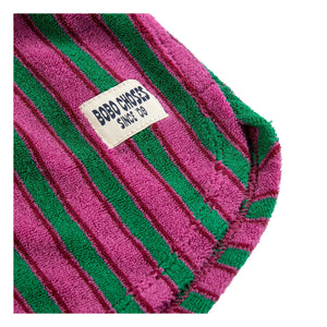 Bobo Choses - Gestreifte Frottee-Shorts | Grün