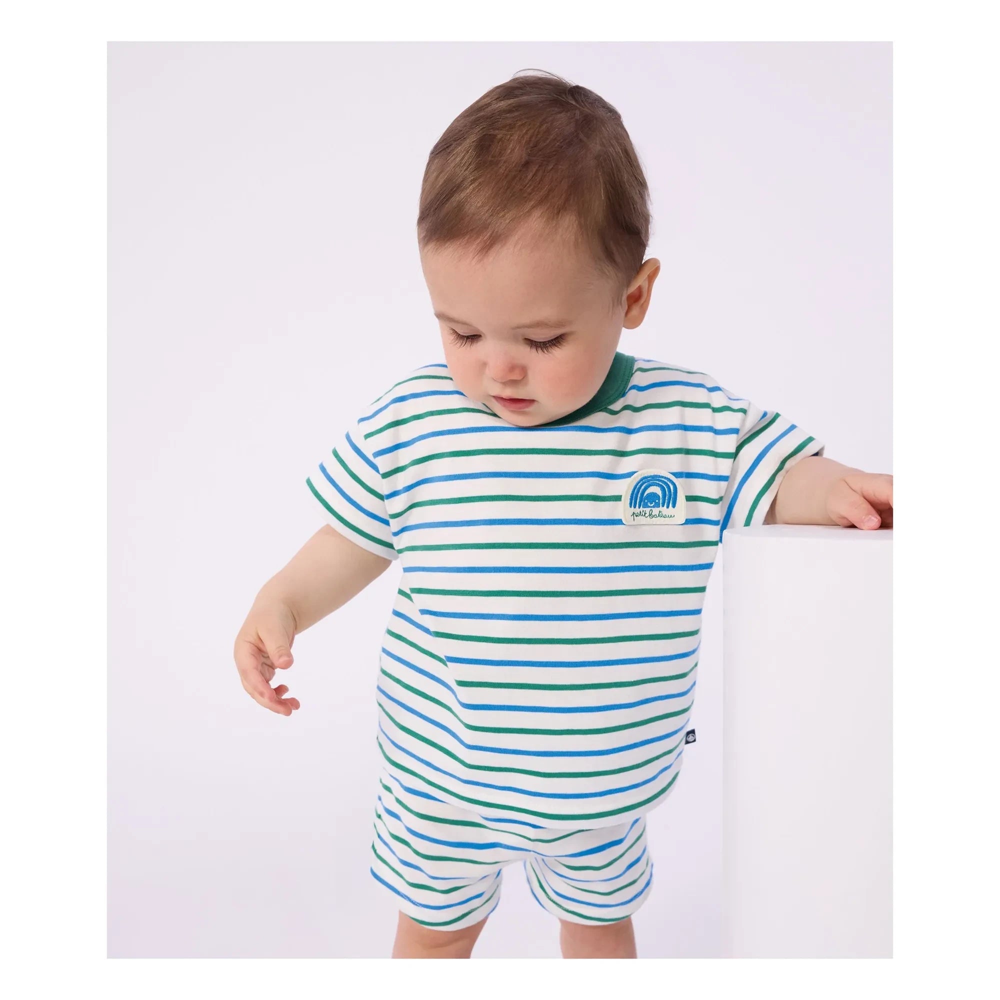 Petit Bateau – Gestreiftes T-Shirt | Weiß