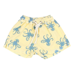 Búho - Schwimmshorts Oktopus Bio-Baumwolle | Gelb