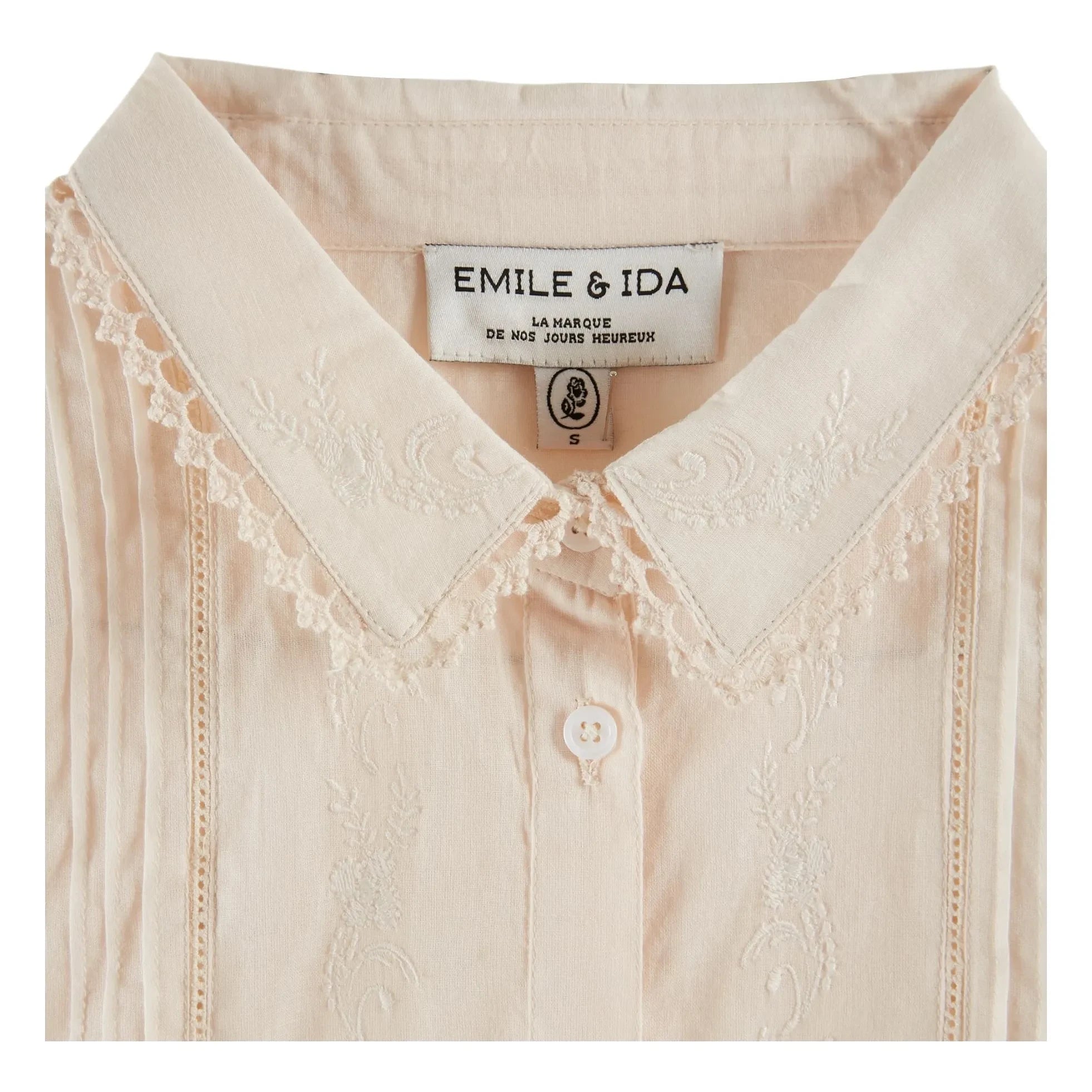 Emile et Ida – Vintage-Baumwollbluse | Creme