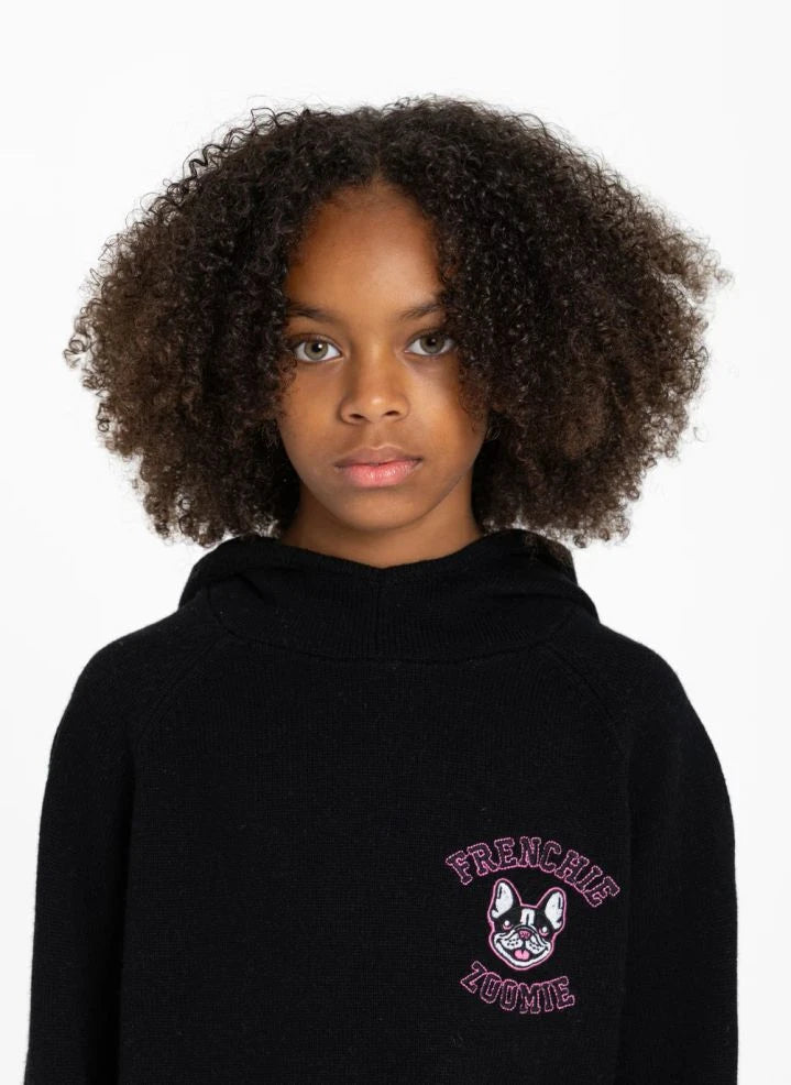 Finger in der Nase - Sofia Zoomie Merinowolle Pullover | Schwarz