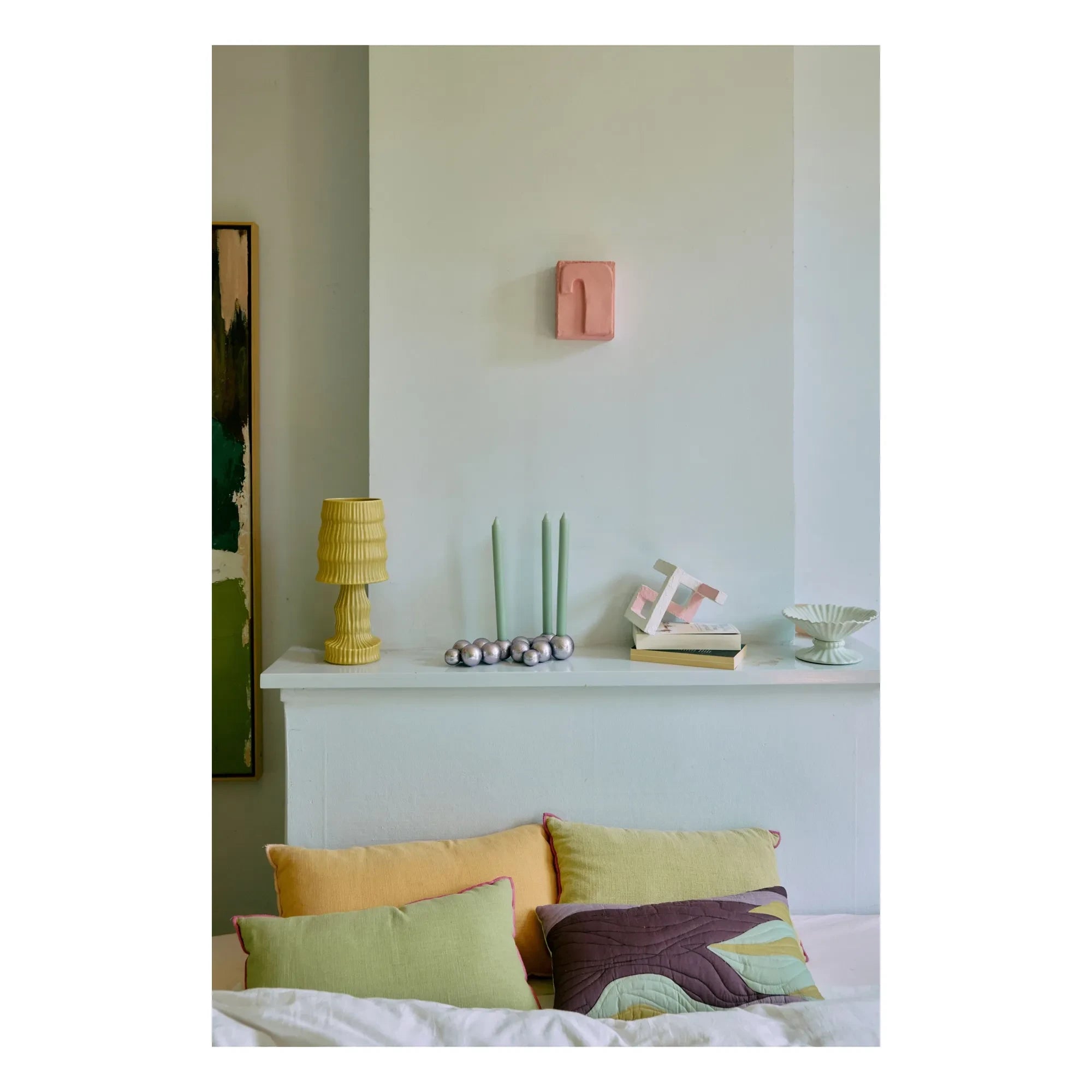 HKliving - Keramik Tischlampe | Senfgelb