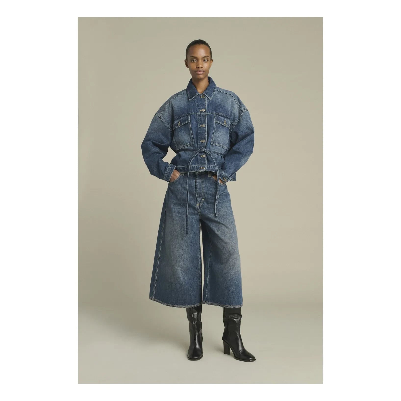 Soeur - Lys Denim Organik Pamuk Ceket | Yıkanmış mavi