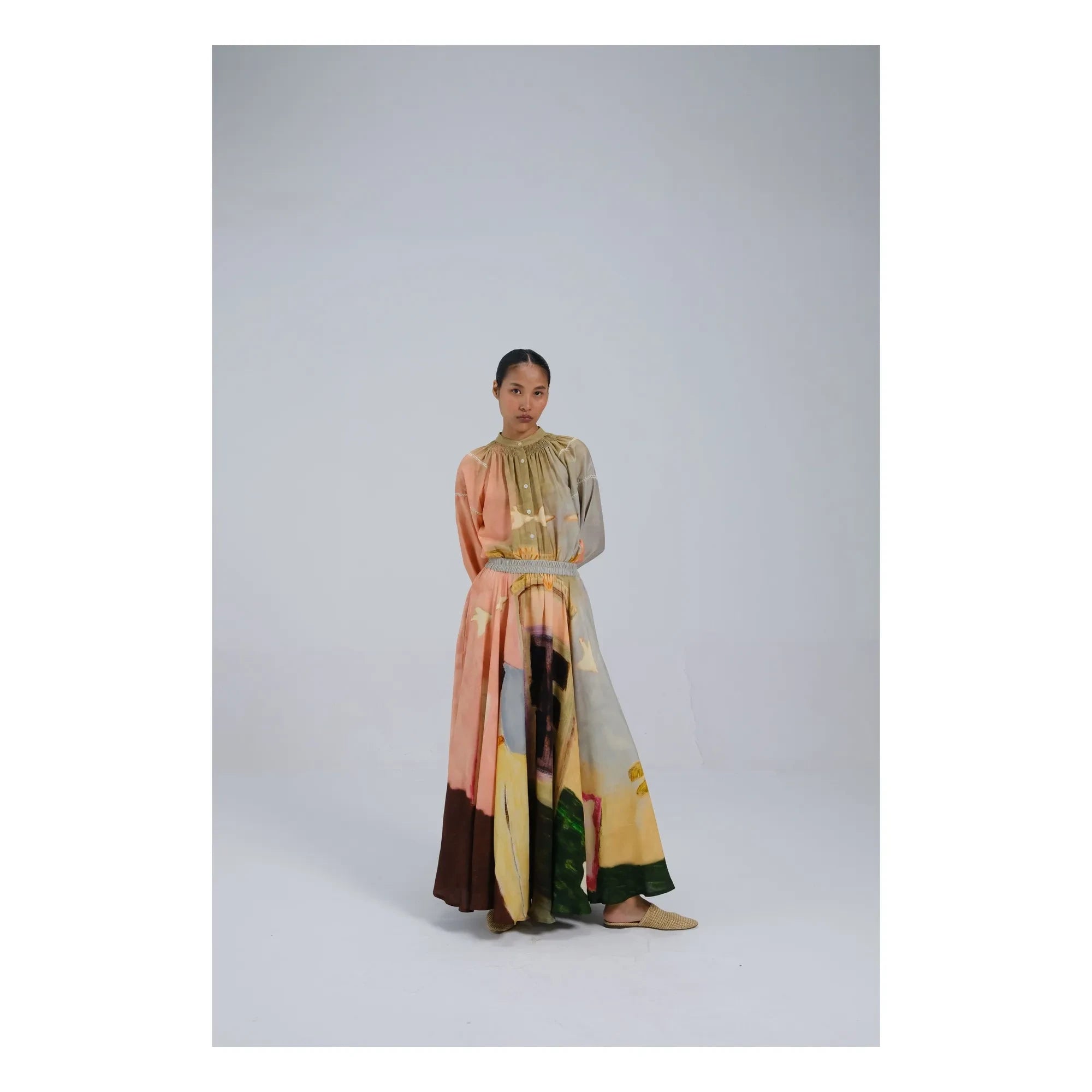 CORD - Satin Baumwollrock | Peach