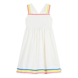 Petit Bateau – Trägerloses Kleid aus Bio-Baumwollpopeline | Weiß