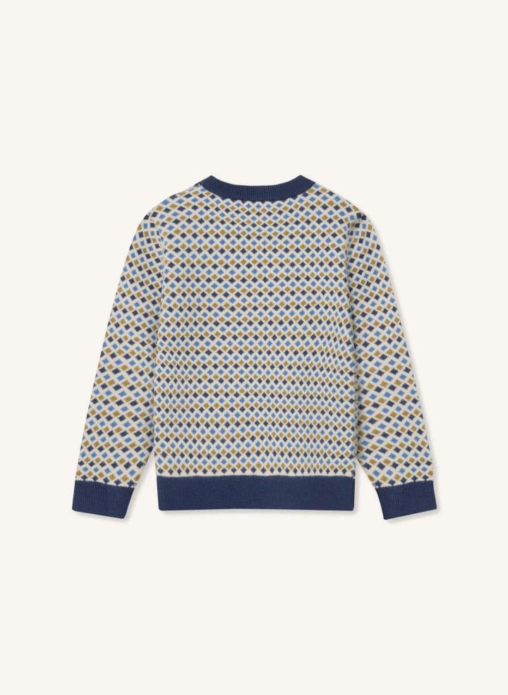 Fliink - Benna Diamantmuster Pullover | Blau
