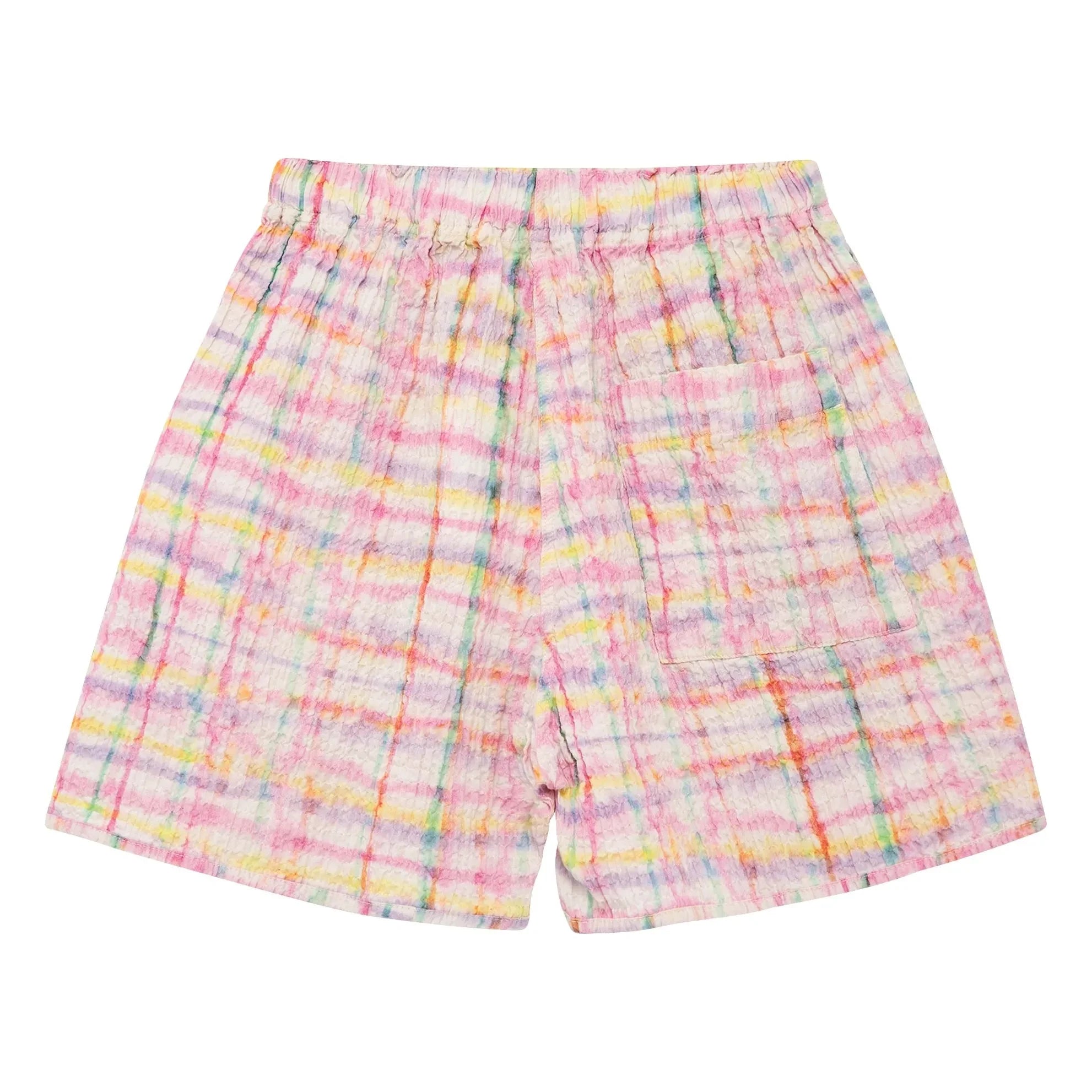 True Artist - Strukturierte Karo-Shorts | Lila