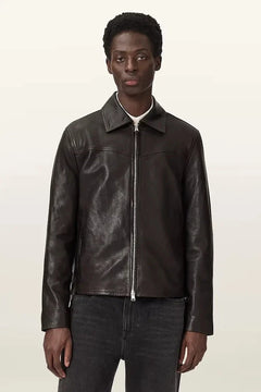 AllSaints Erkek Deri Geçiş Montu TUNE