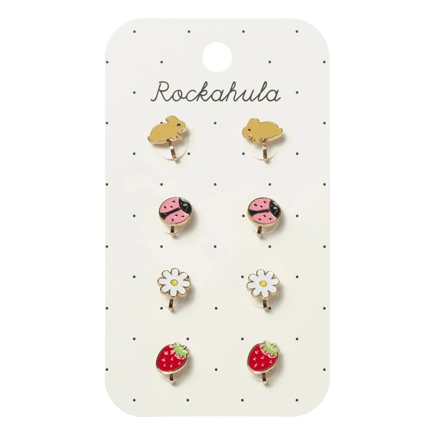 Rockahula Kids – Ohrringe mit Druckknöpfen Garten | Gold