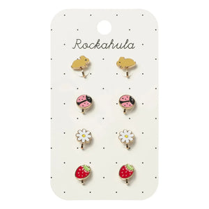 Rockahula Kids – Ohrringe mit Druckknöpfen Garten | Gold