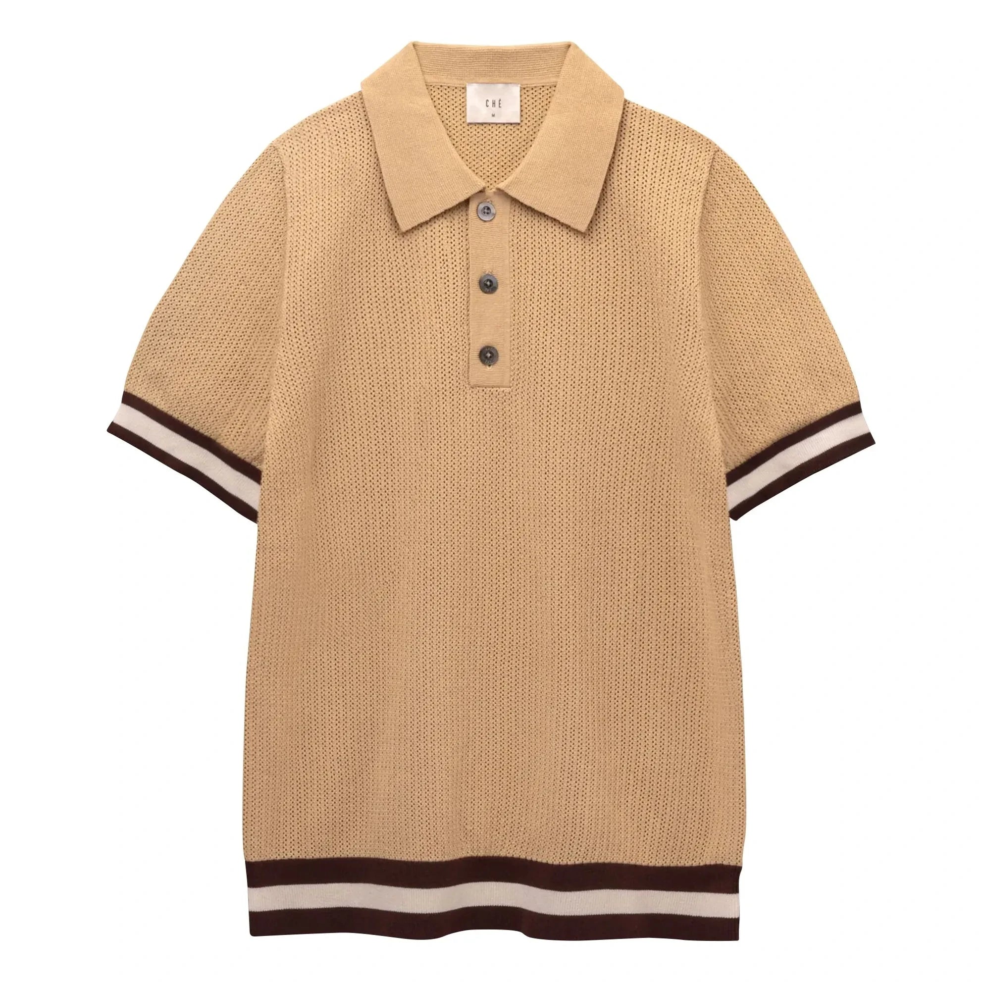Ché Studios – Quinn Baumwoll-Polo-Shirt | Camel