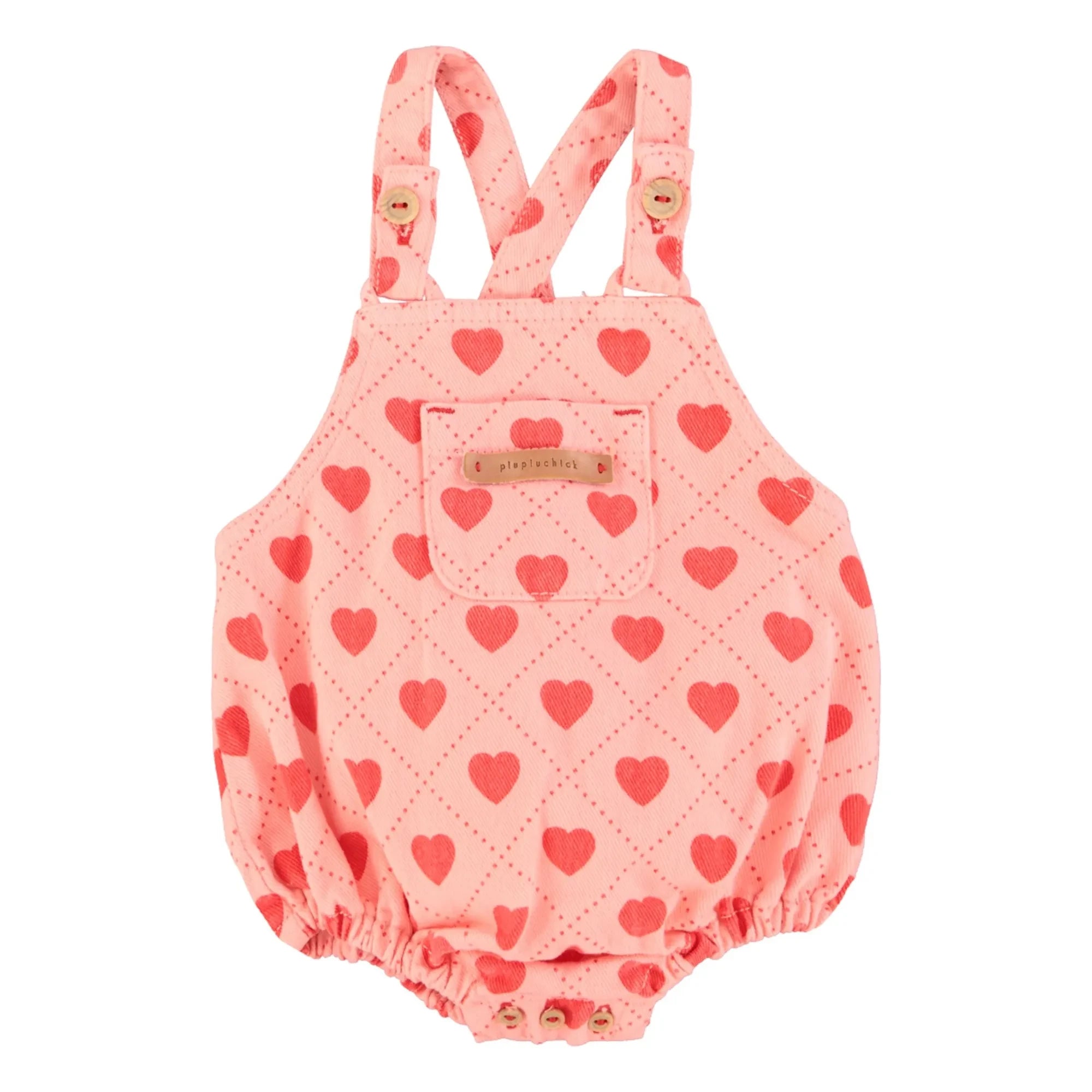 Piupiuchick - Twill Hearts Overall | Rosa