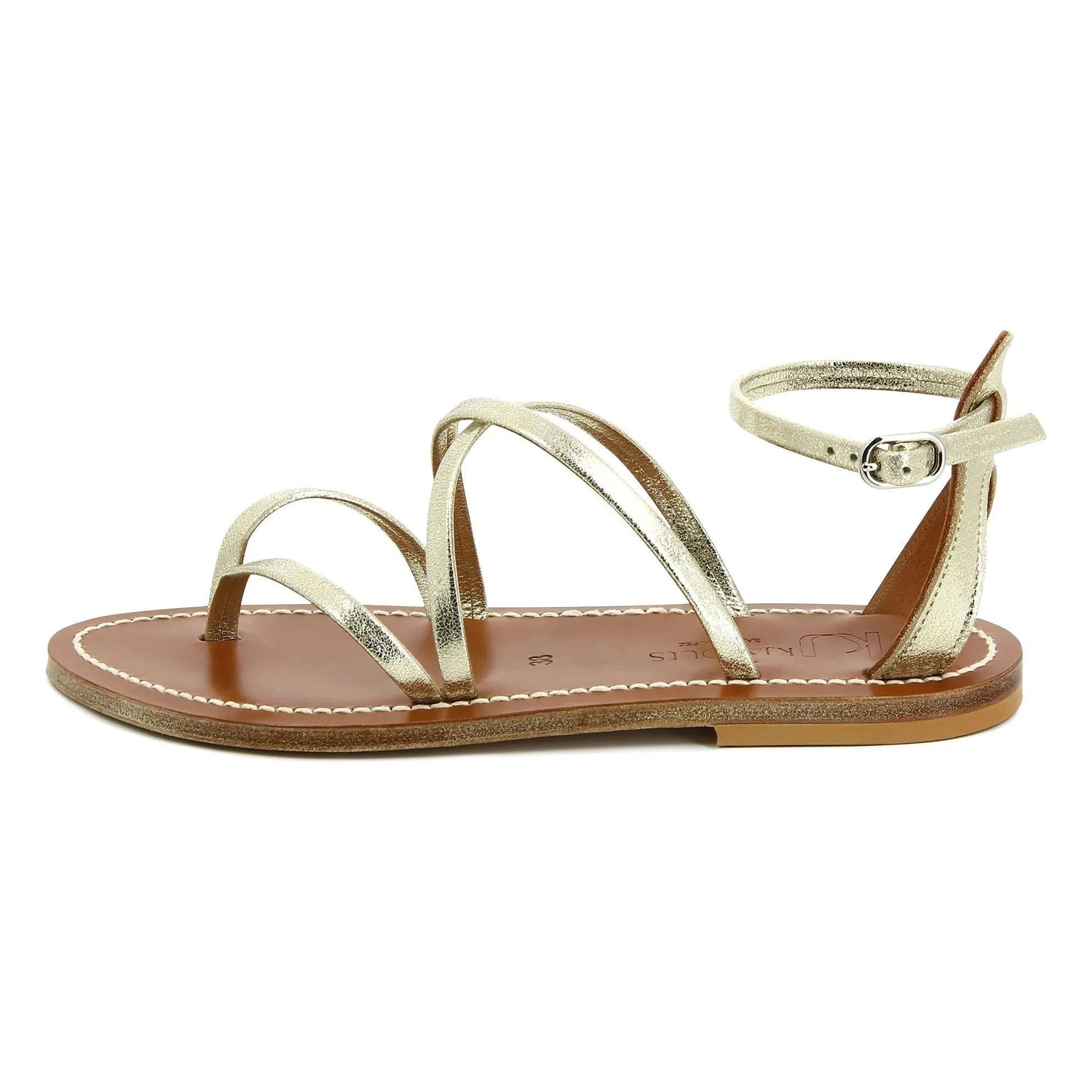 K.Jacques - Epicure Metallic Sandalen | Champagner