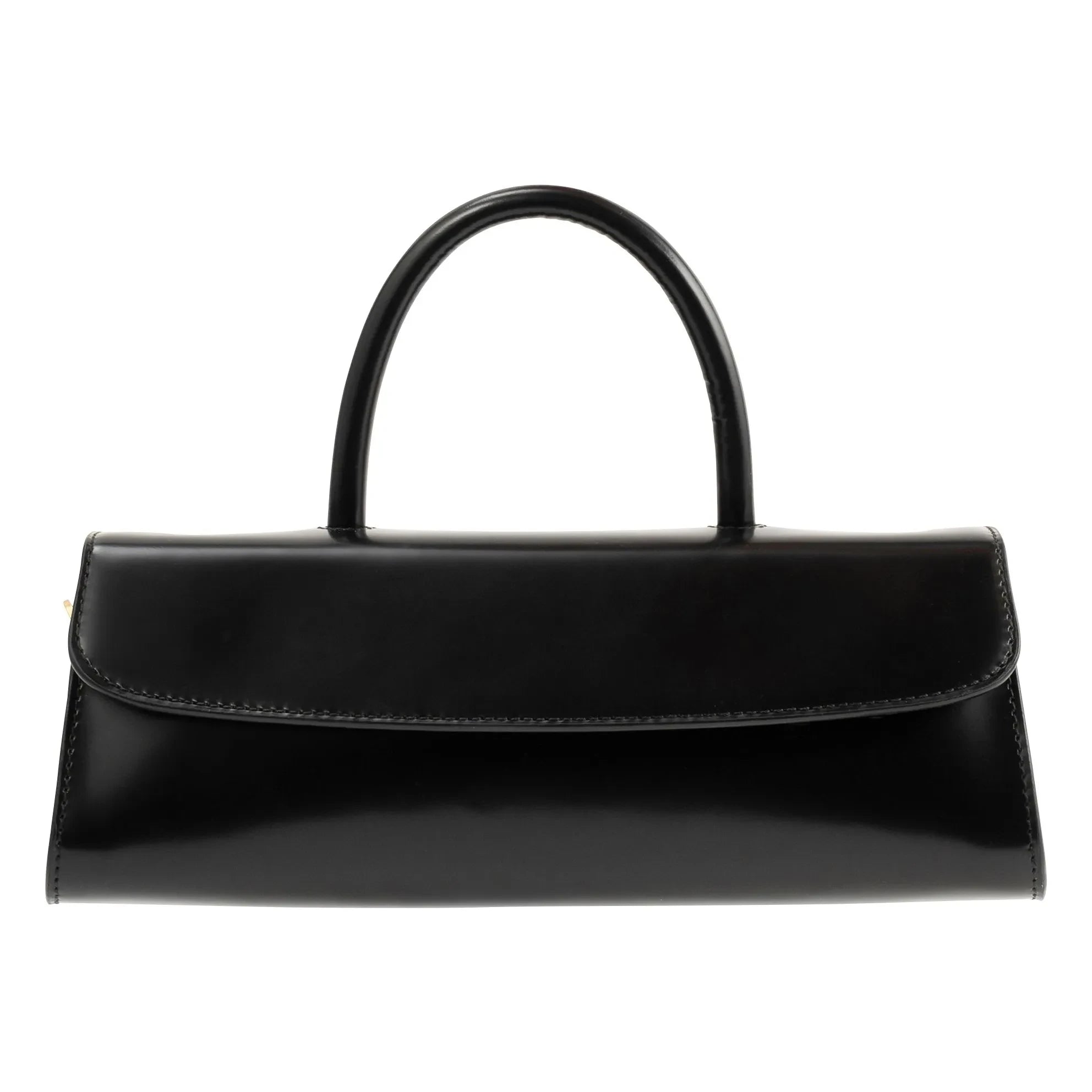 BY FAR - Mini Longa Tasche aus semi-glänzendem Leder | Schwarz