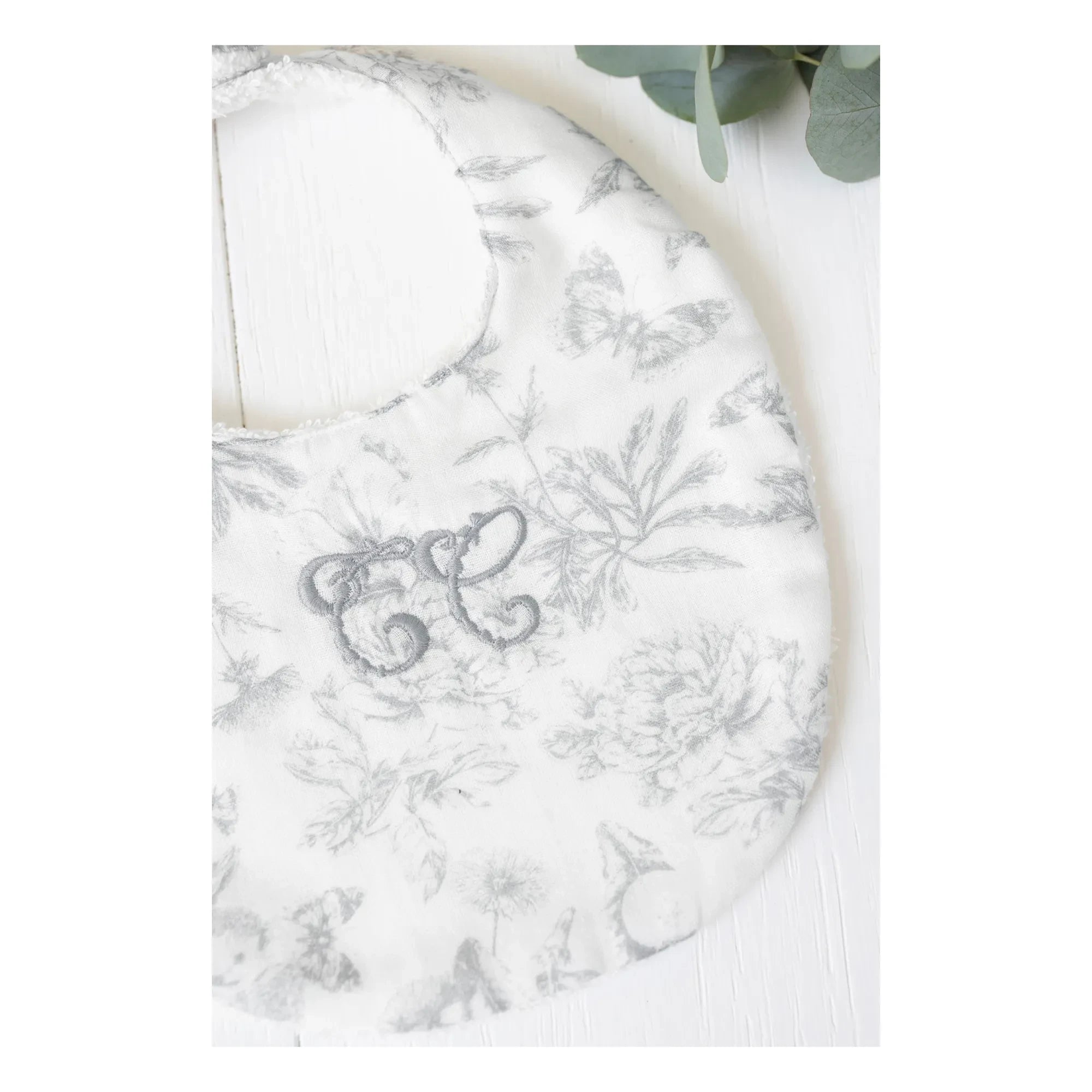Tartine et Chocolat - Lätzchen Toile de Jouy | Grau