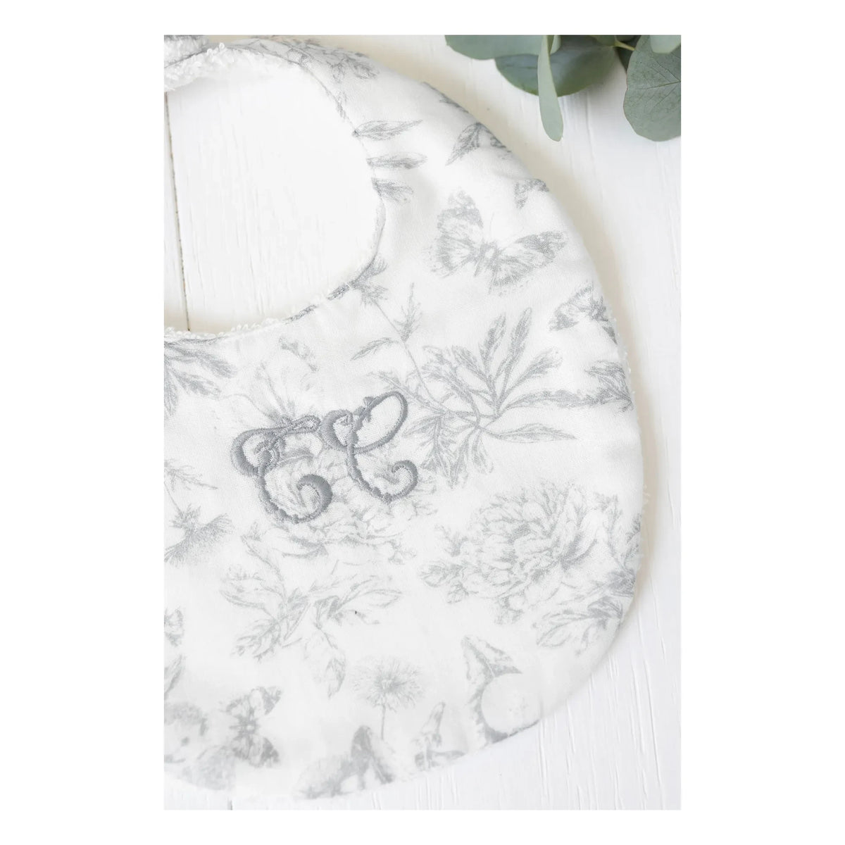 Tartine et Chocolat - Lätzchen Toile de Jouy | Grau
