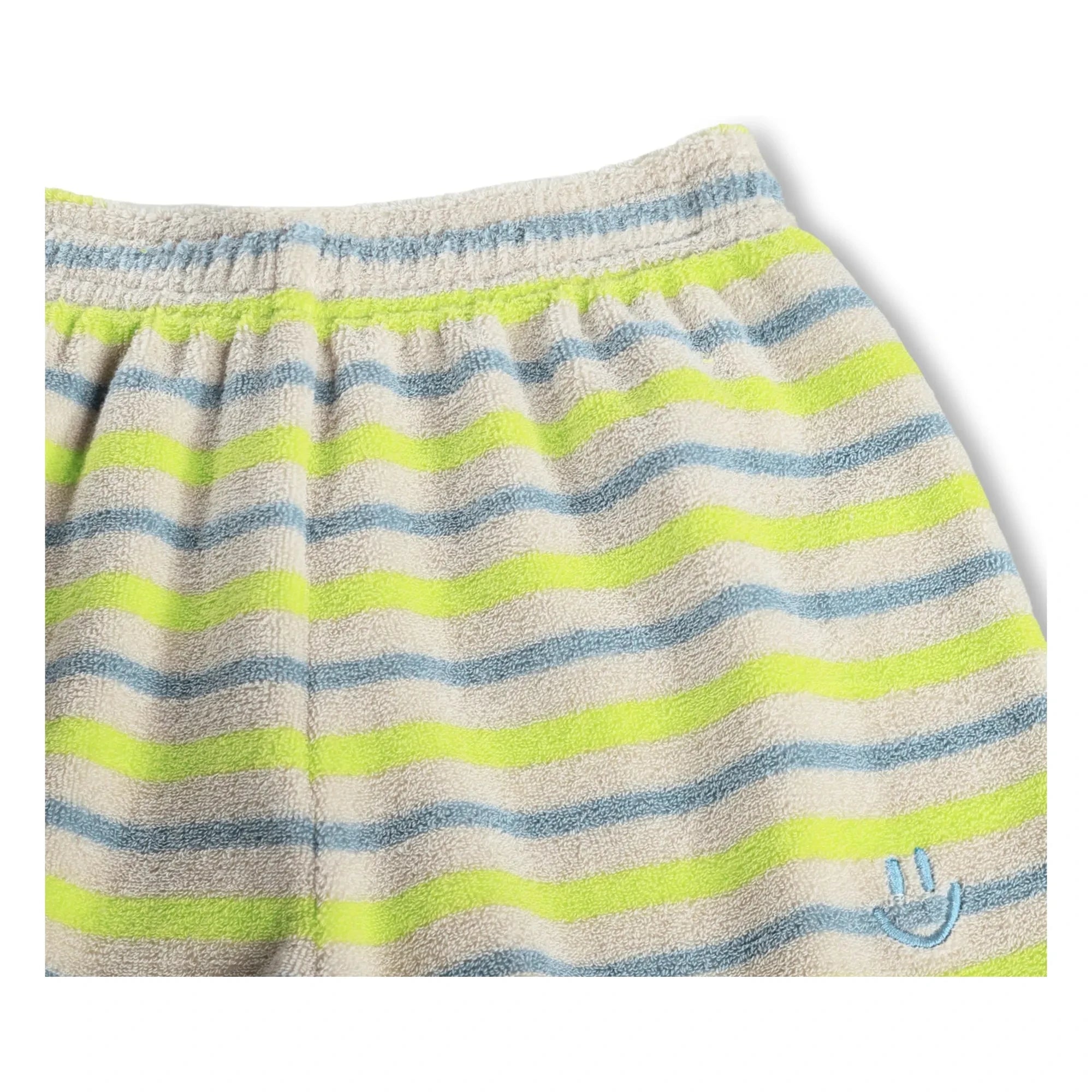Molo - Gestreifte Bio-Baumwoll-Shorts | Cremeweiß