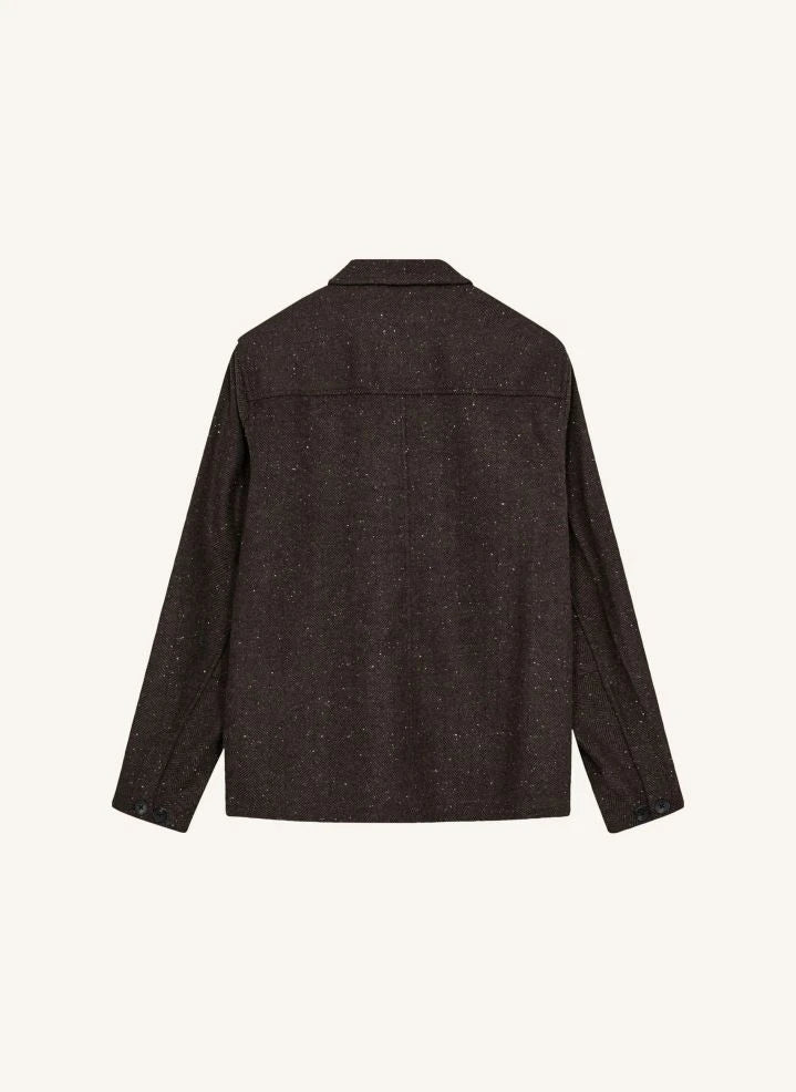 Anerkjendt - Akoscar Karierter Woll Overshirt | Grau