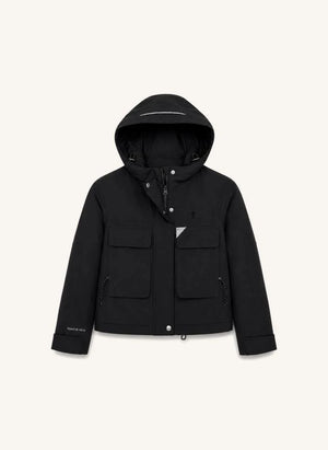 Töastie - Aus recyceltem Futterstoff gefütterte wasserdichte Windjacke | Schwarz