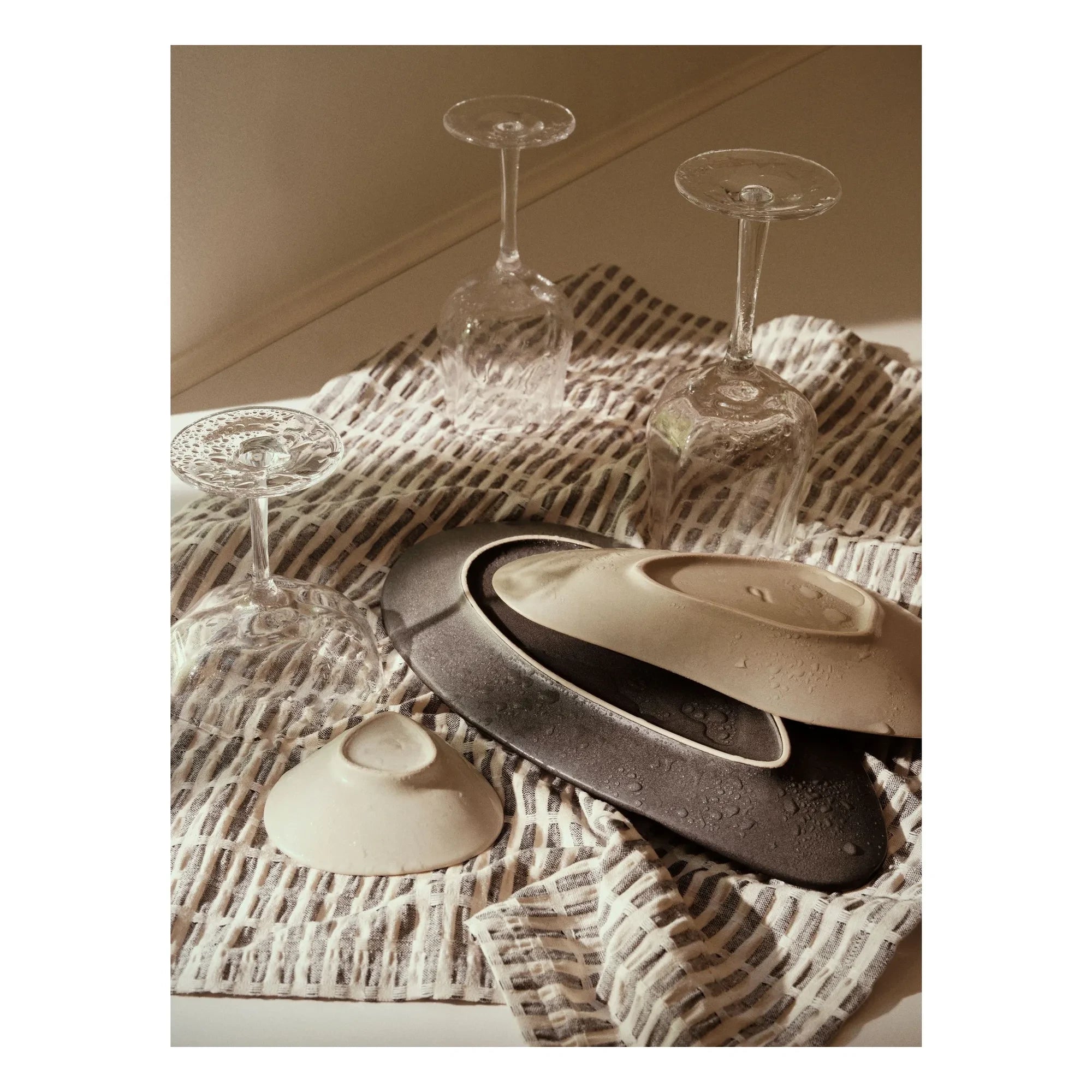 Broste Copenhagen – Folke Geschirrtücher – 2er Set | Grau