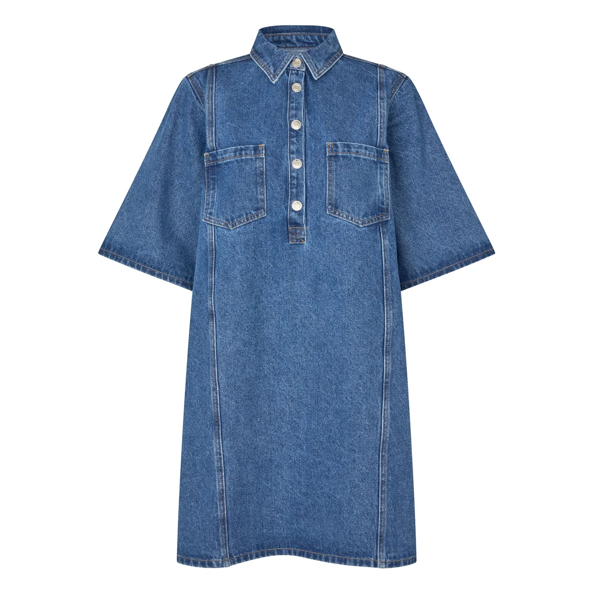Lollys Laundry - Mola Baumwollkleid | Jeansblau