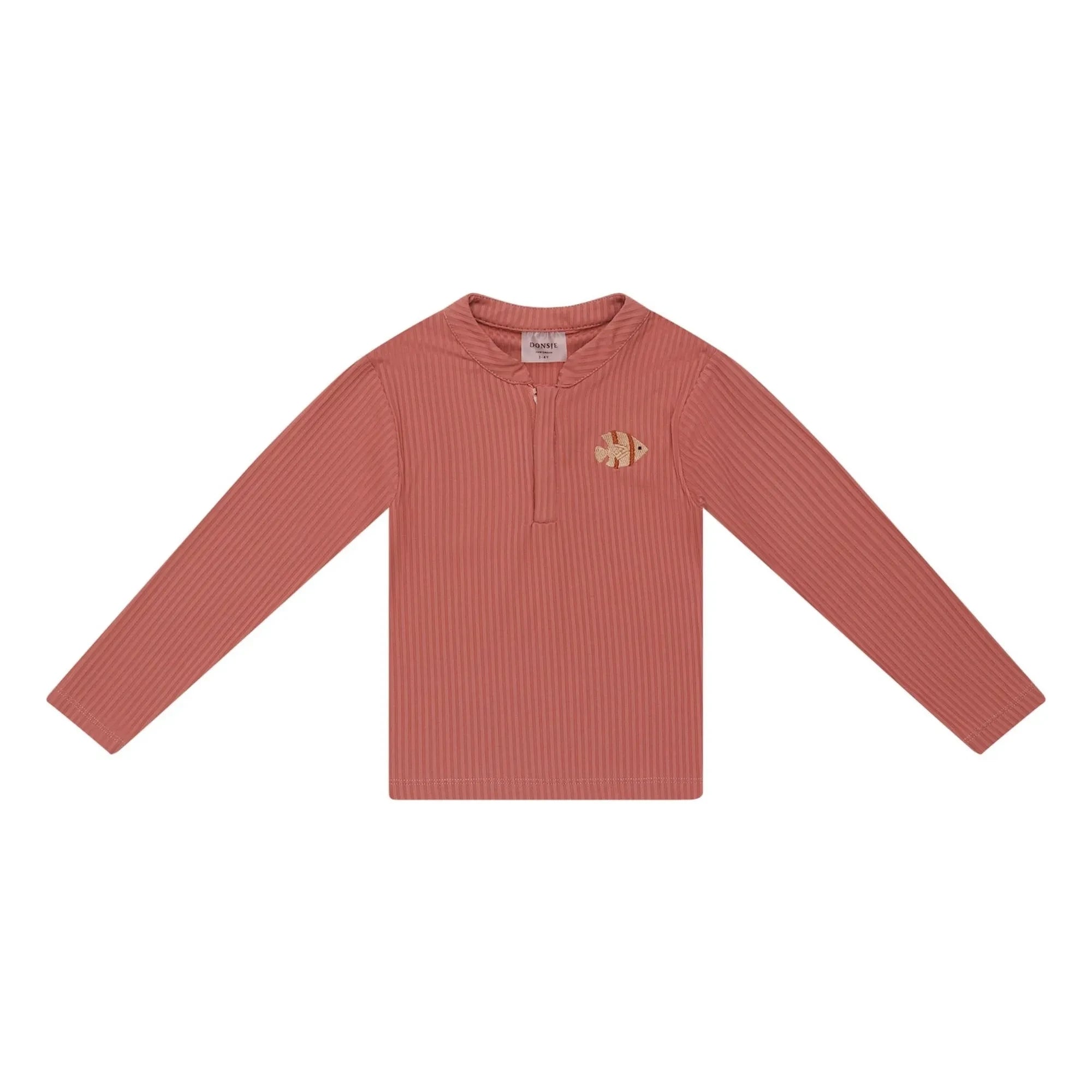 Donsje - Harvie Fisch UV-Schutz-T-Shirt | Ziegelrot
