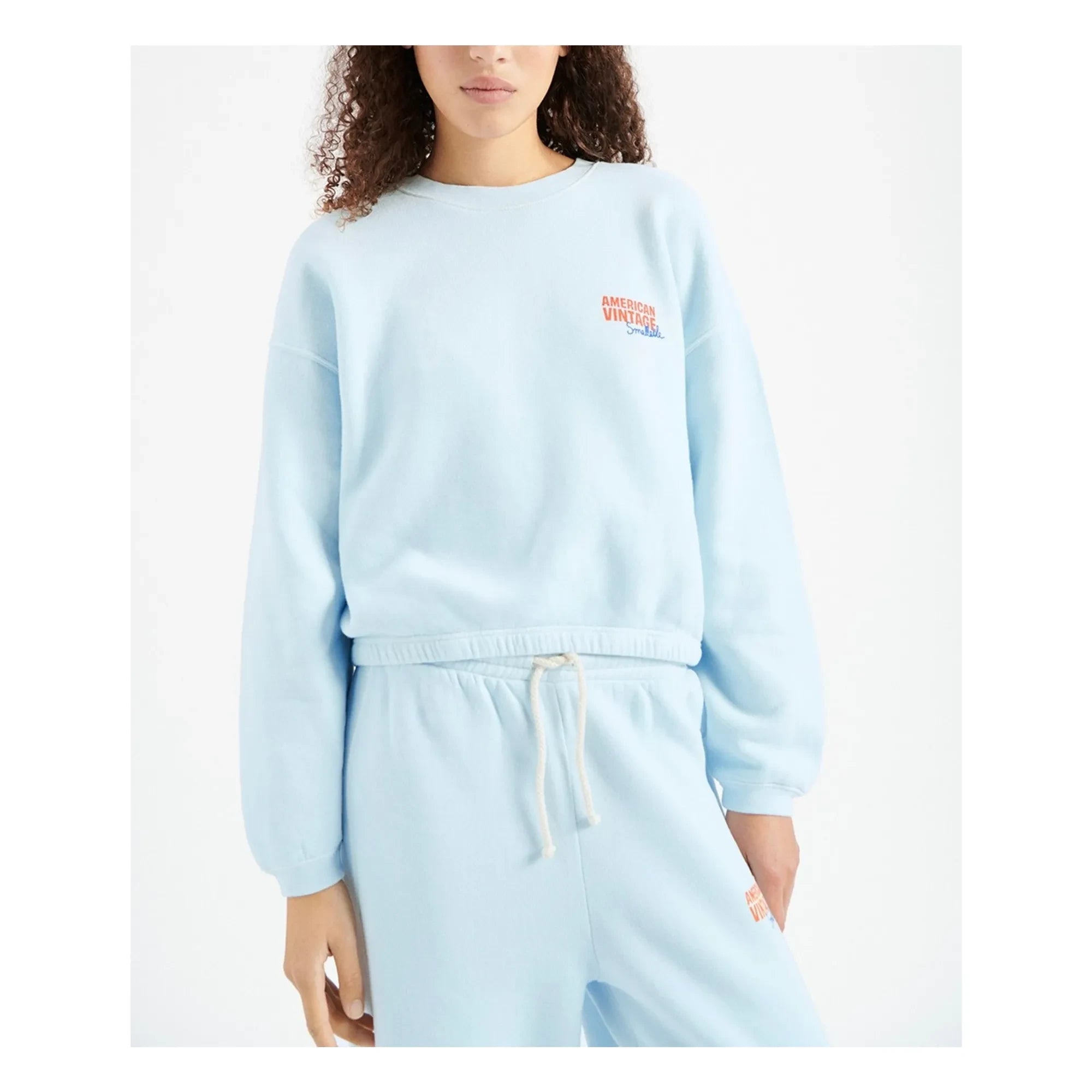 American Vintage - Zusammenarbeit mit Smallable - Izubird Sweatshirt | Hellblau