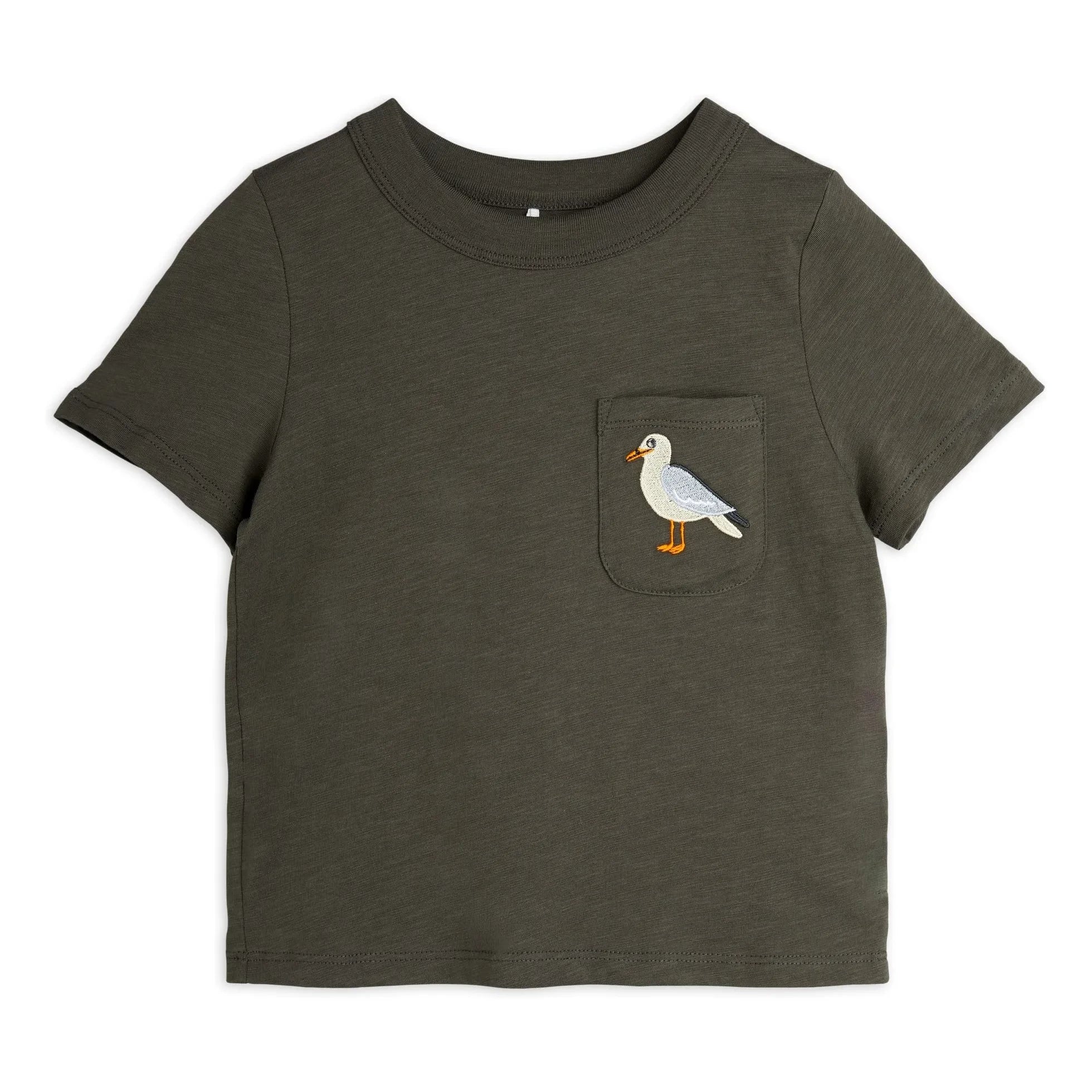 Mini Rodini - Seagull T-Shirt Bio-Baumwolle | Schwarz
