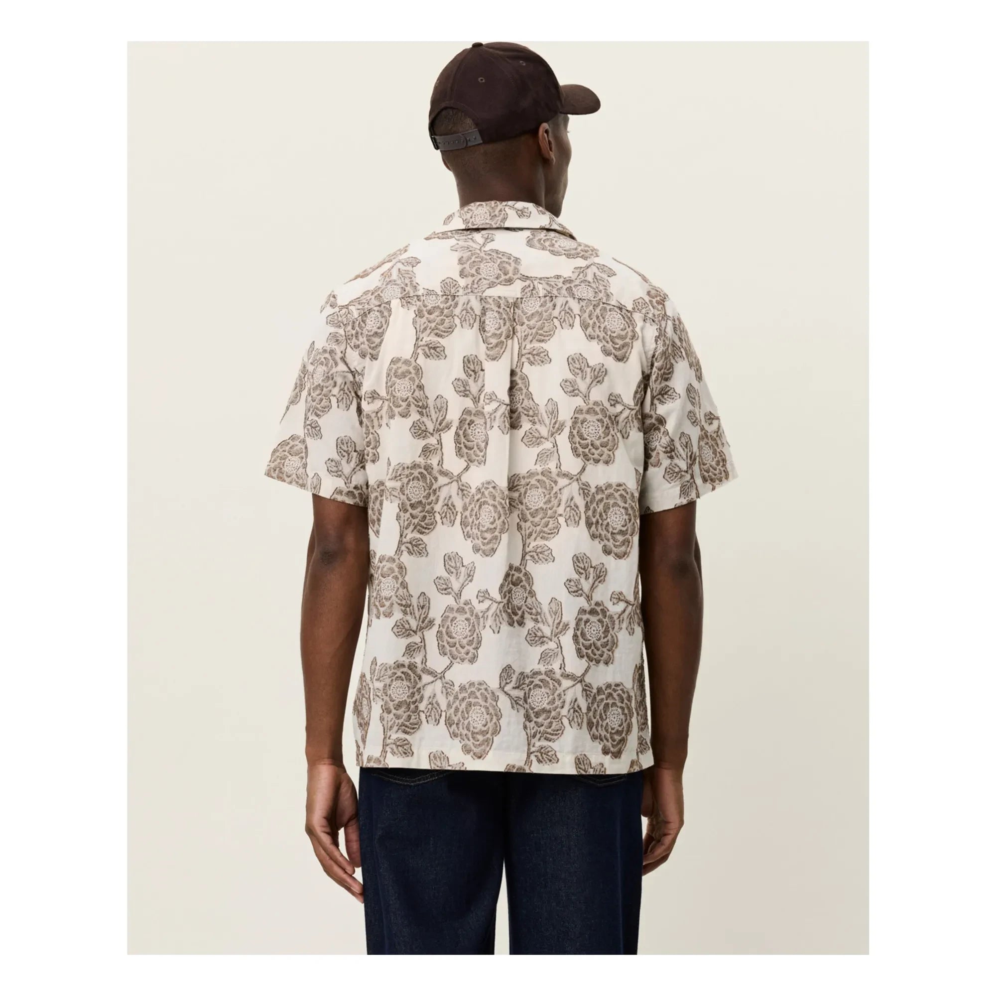 Les Deux - Lesley Jacquard Kurzarmhemd | Creme